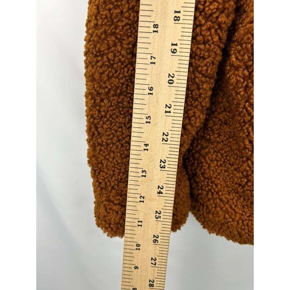 Marrakech Women's Large Sherpa Jacket Burnt Sienna Brown Teddy Bear - Picture 6 of 16